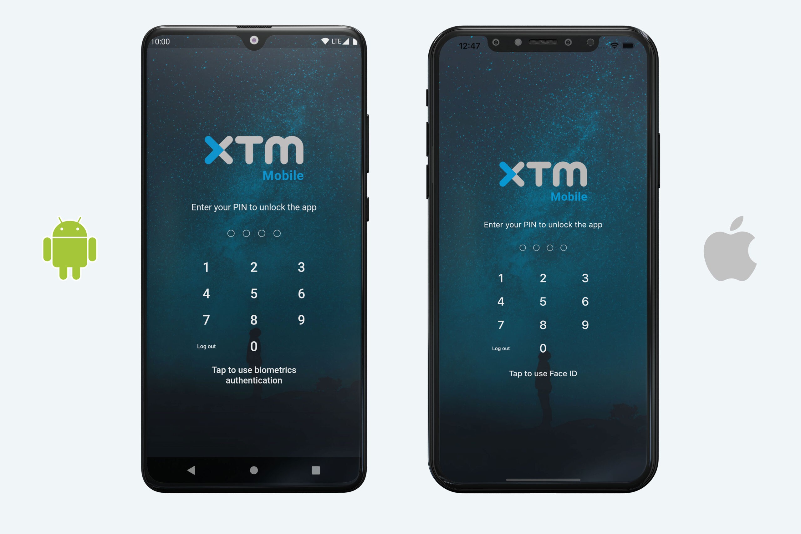 XTM Mobile fingerprint authentication