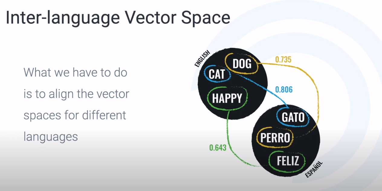 Inter-language Vector Space