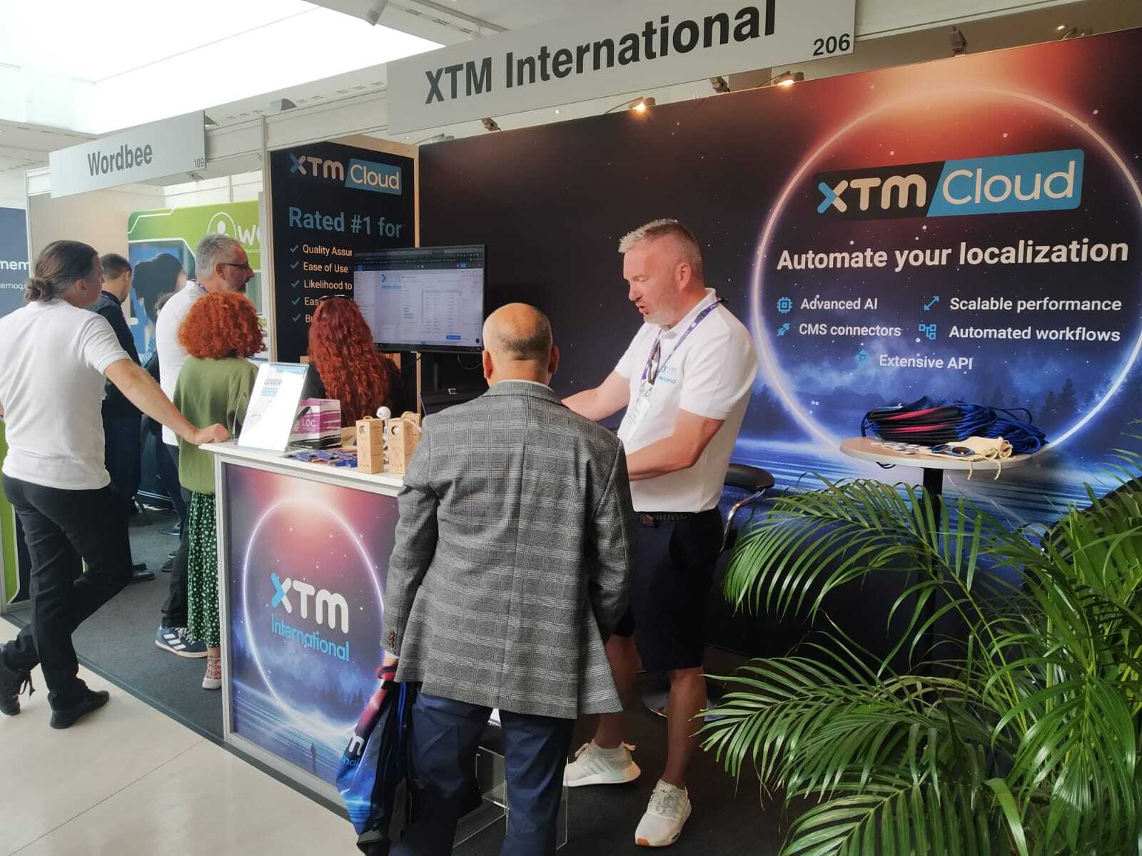 David Webb, VP Sales, Europe at LocWorld 47 XTM booth