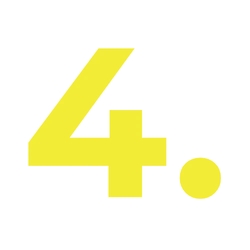 the number four in yellow