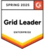 G2 Spring 2025 badge for Grid Leader in the Enterprise localisation software category