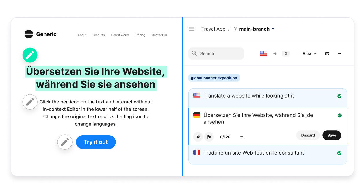 Phrase user interface