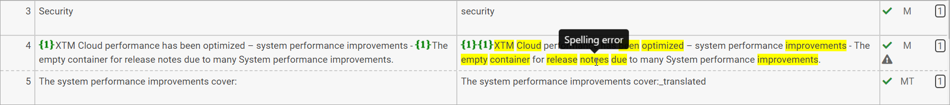 XTM quality assurance interface