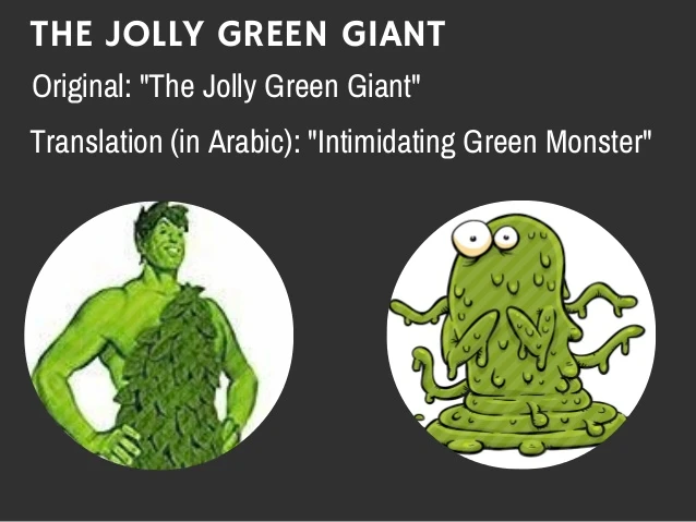 Jolly Green Giant mistranslation