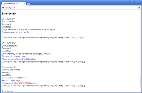 QA Distiller user interface