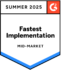 G2 Spring 2025 badge - fastest implementation