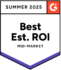 G2 Spring 2025 badge - Best ROI