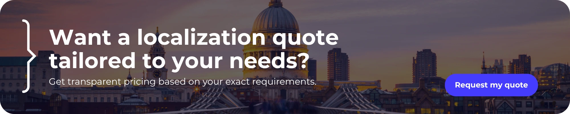 Pricing Request CTA Banner   London Background
