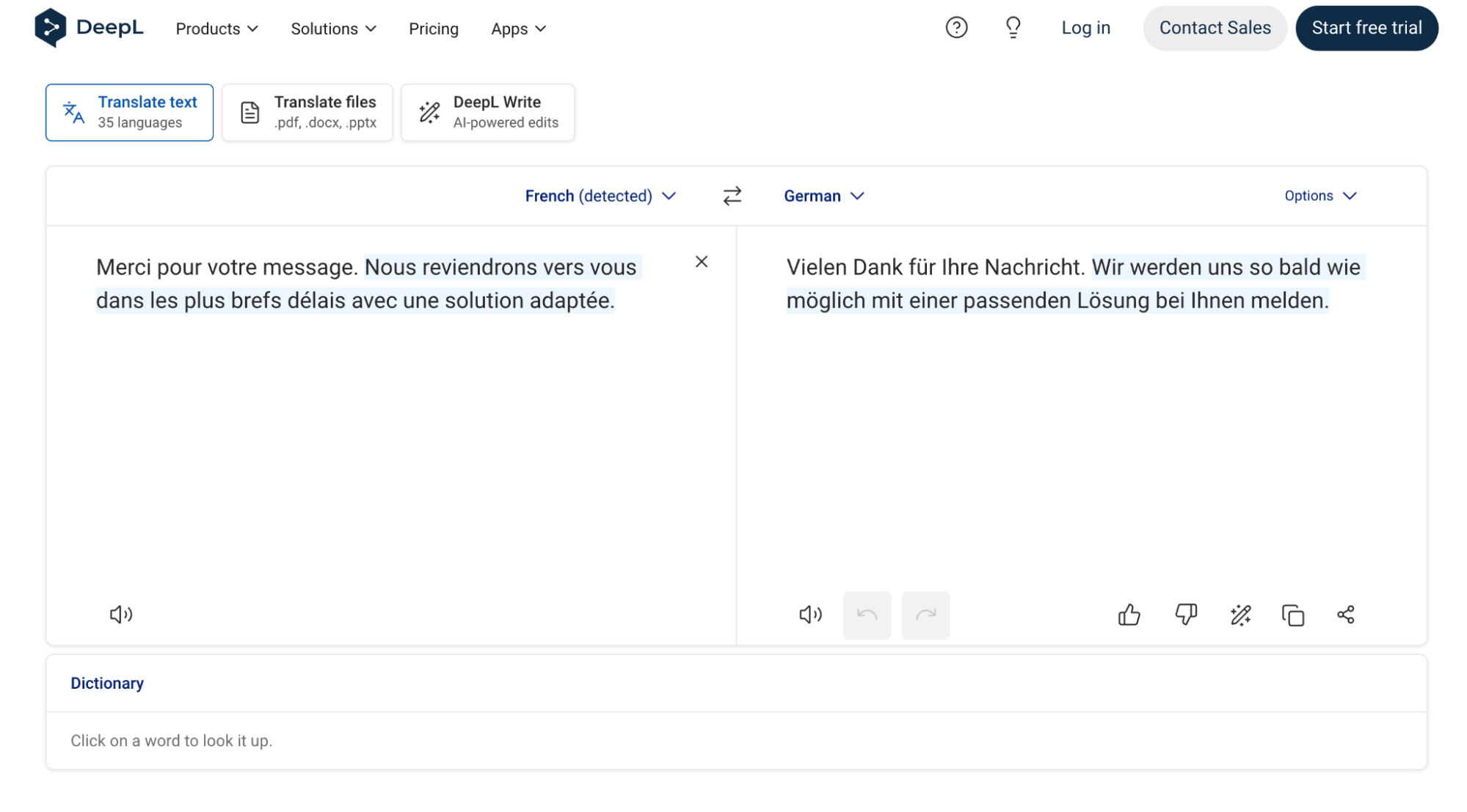 DeepL Translation Interface