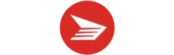 The Canada Post logo. A red circle contains a white stylized envelope with a white arrow.