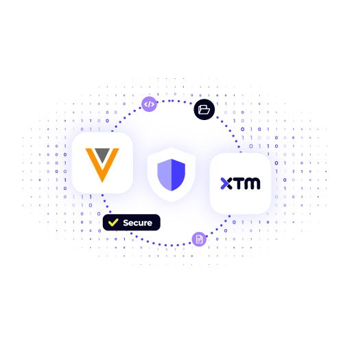 Secure file handling for Veeva translation via XTM, protected by a central security shield. Ensure regulatory content compliance.
